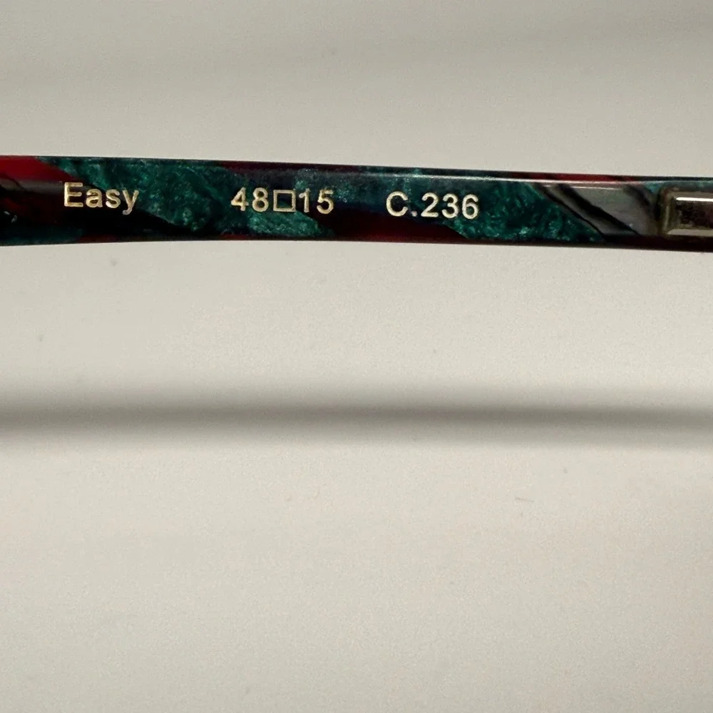 Bellinger Denmark Easy C.236 Eyeglasses Tortoise Teal Rectangle Frames 48-15-135